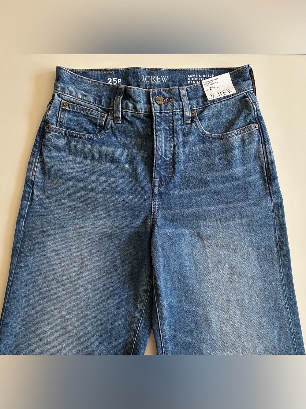 J.Crew Medium Blue High-Rise Denim Jeans. 25P. NWT.